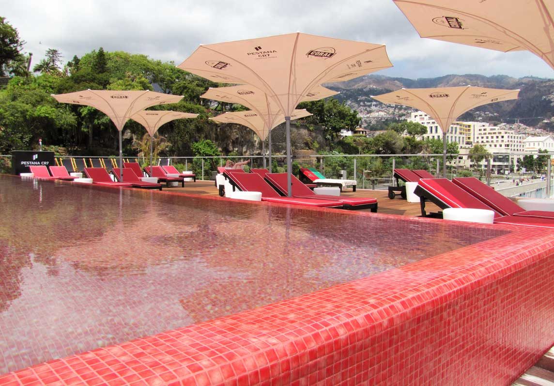 Ronaldo hotel Madeira deck pool area